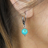 Boucles d'oreilles "Envol" Turquoise Hubei