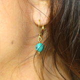 Boucles d'oreilles "Envol" Turquoise Hubei