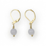 Boucles d'oreilles "Envol" Calcédoine bleue