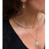 Boucles d'oreilles "Envol" Aigue-Marine