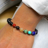 Bracelet "7 Chakras" Onyx
