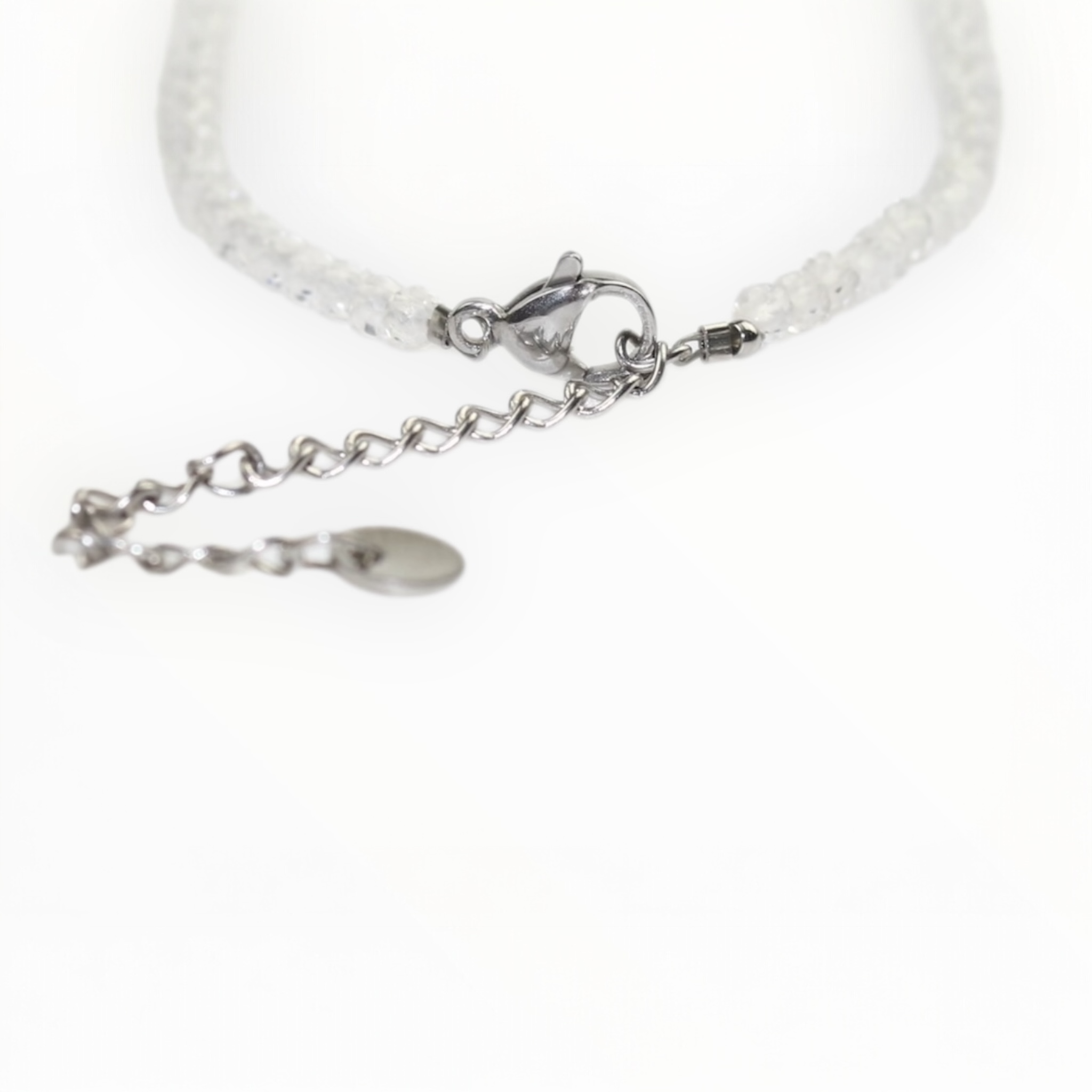 Bracelet "Eveil 7 Chakras" Cristal de Roche facetté