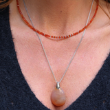 Pendentif Goutte Cornaline