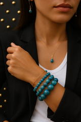 Bracelet "Essentiel" Apatite bleue