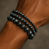 Bracelet "Essentiel" Obsidienne Flocon de neige