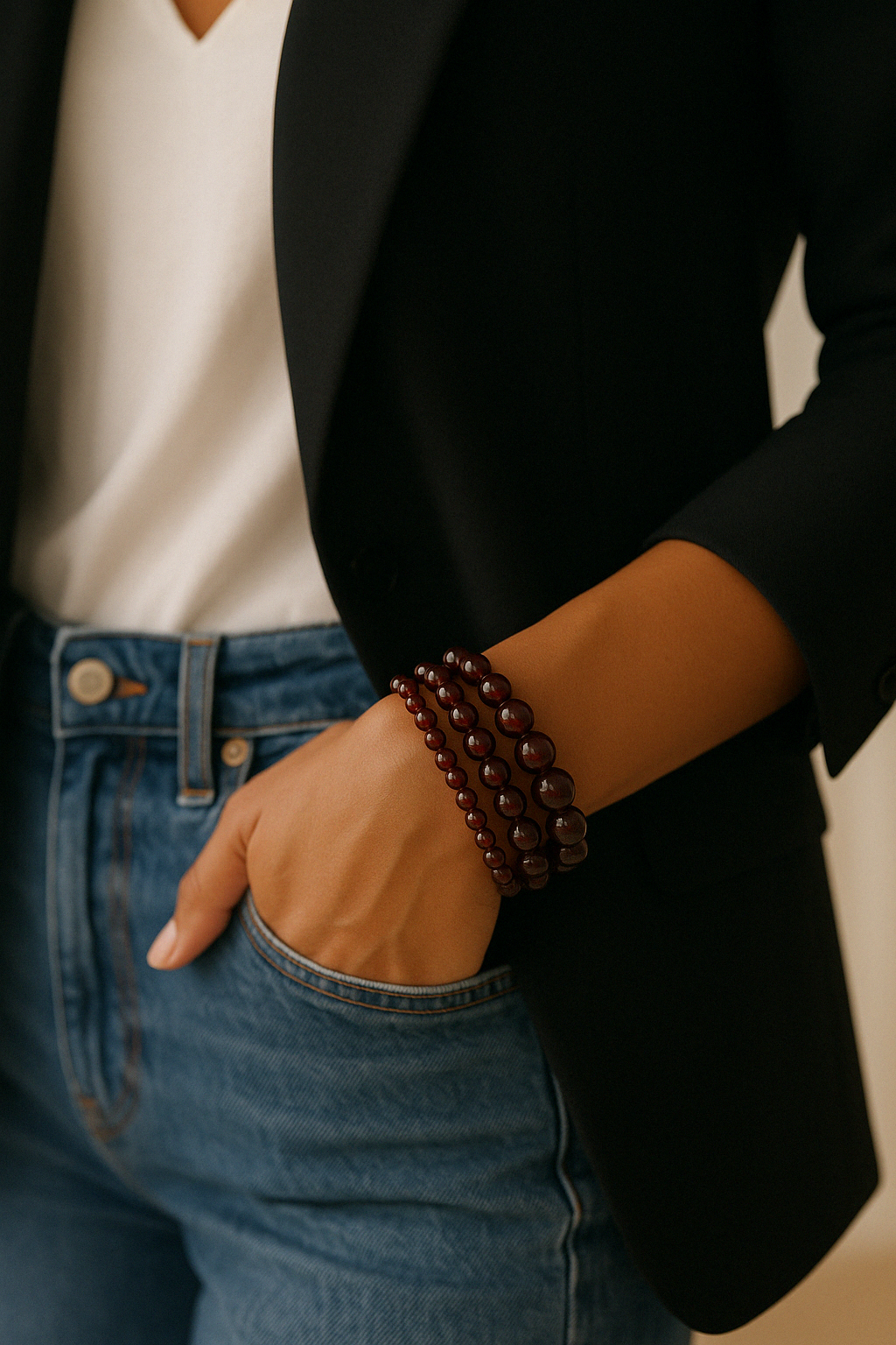 Bracelet "Essentiel" Grenat