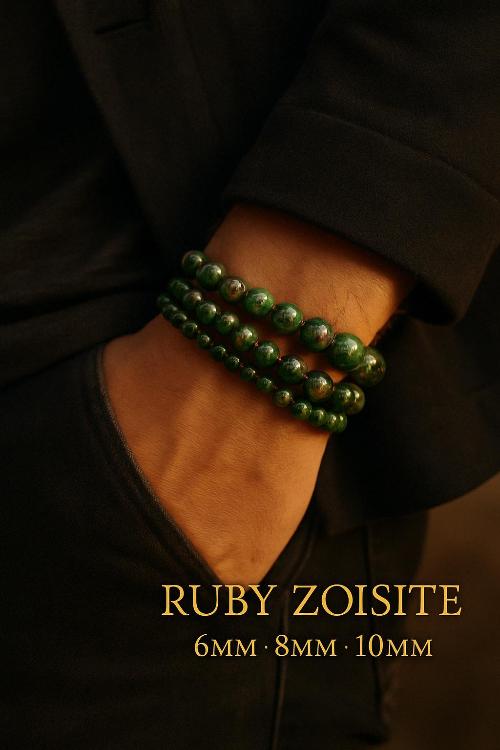 Bracelet "Essentiel" Rubis-Zoïsite