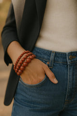 Bracelet "Essentiel" Jaspe rouge