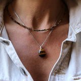 Pendentif Goutte Oeil de Tigre