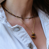 Pendentif Goutte Oeil de Tigre