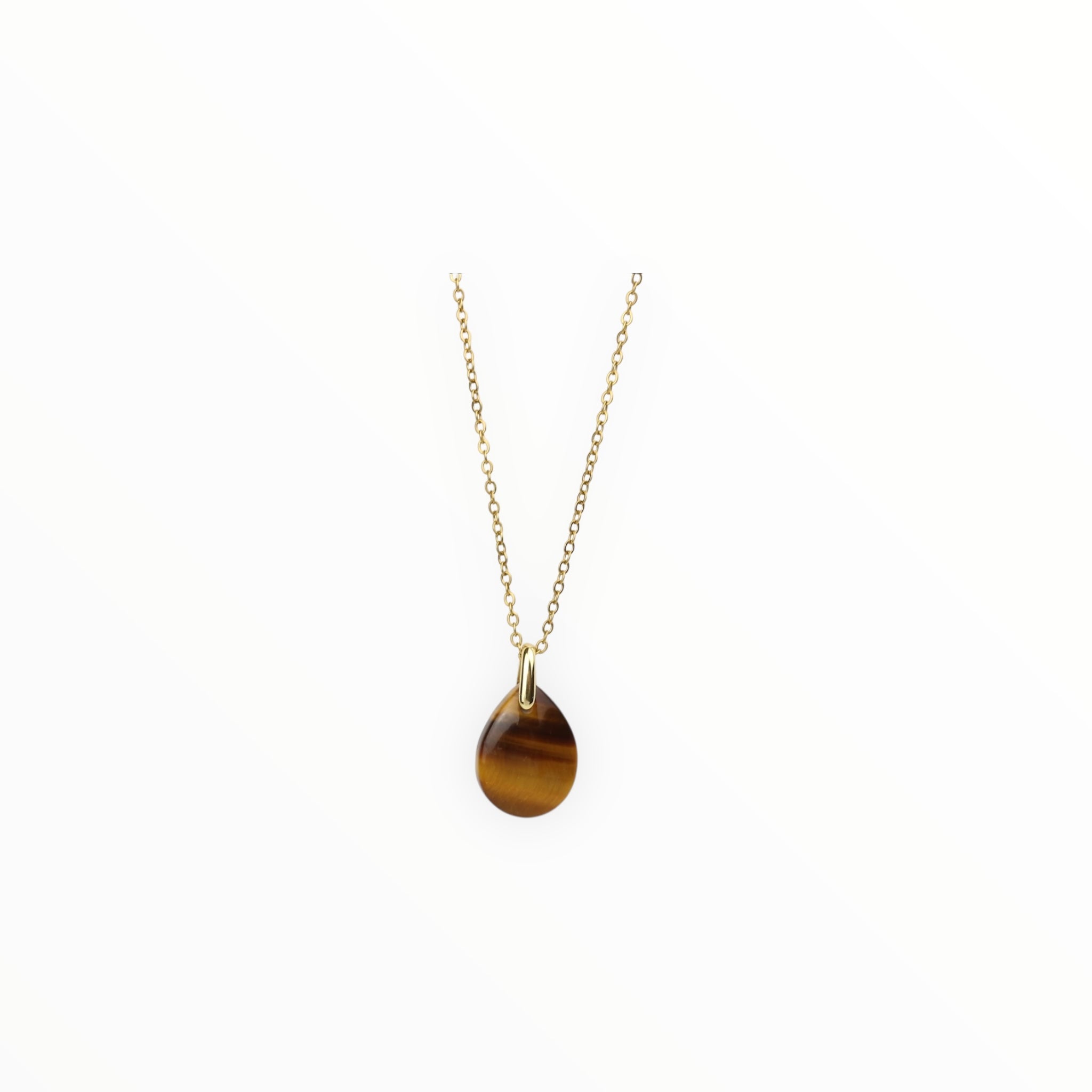 Pendentif Goutte Oeil de Tigre