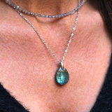 Pendentif Goutte Labradorite
