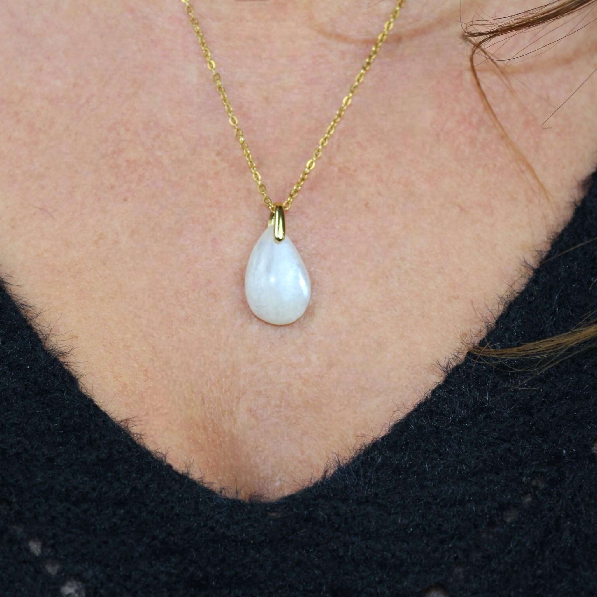 Pendentif Goutte Pierre de Lune