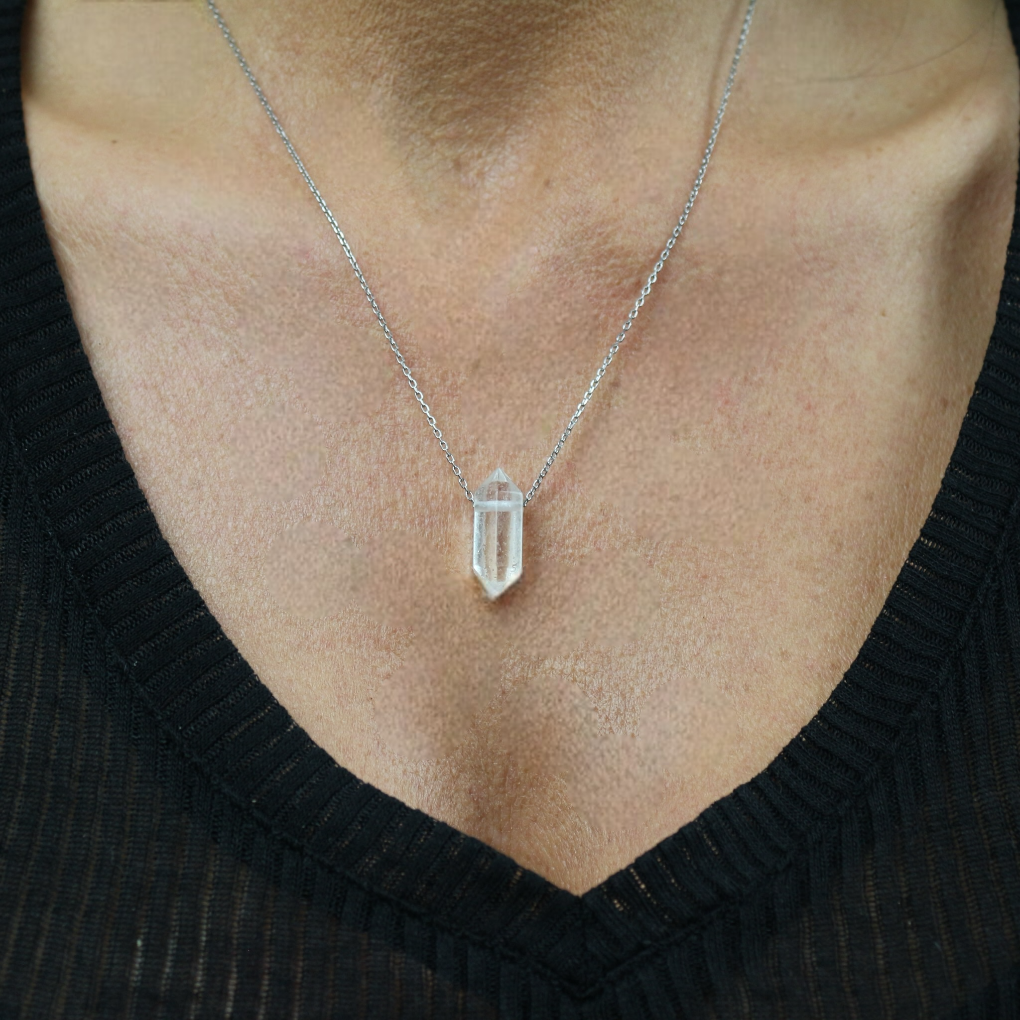 Pendentif Pointe Cristal de roche