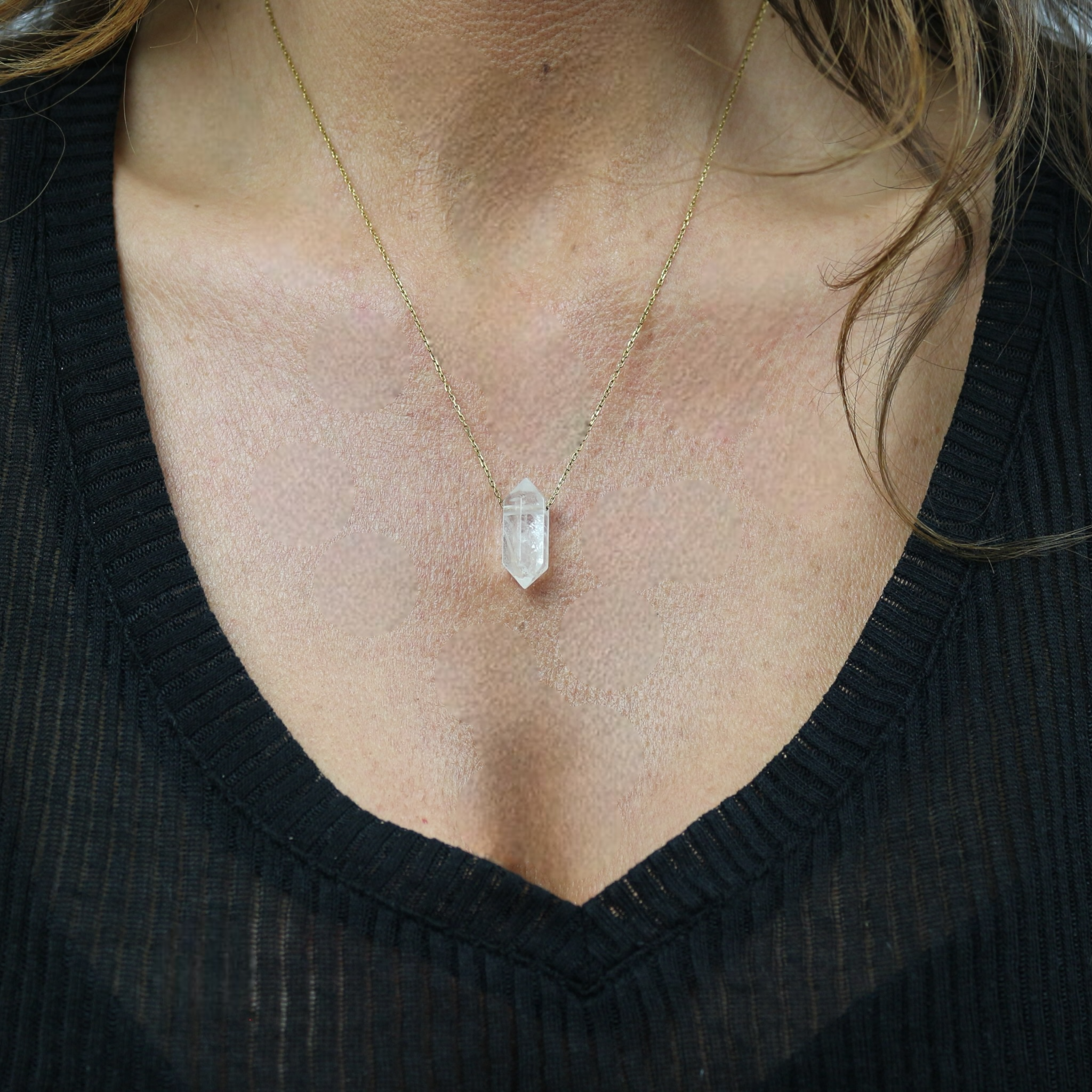 Pendentif Pointe Cristal de roche